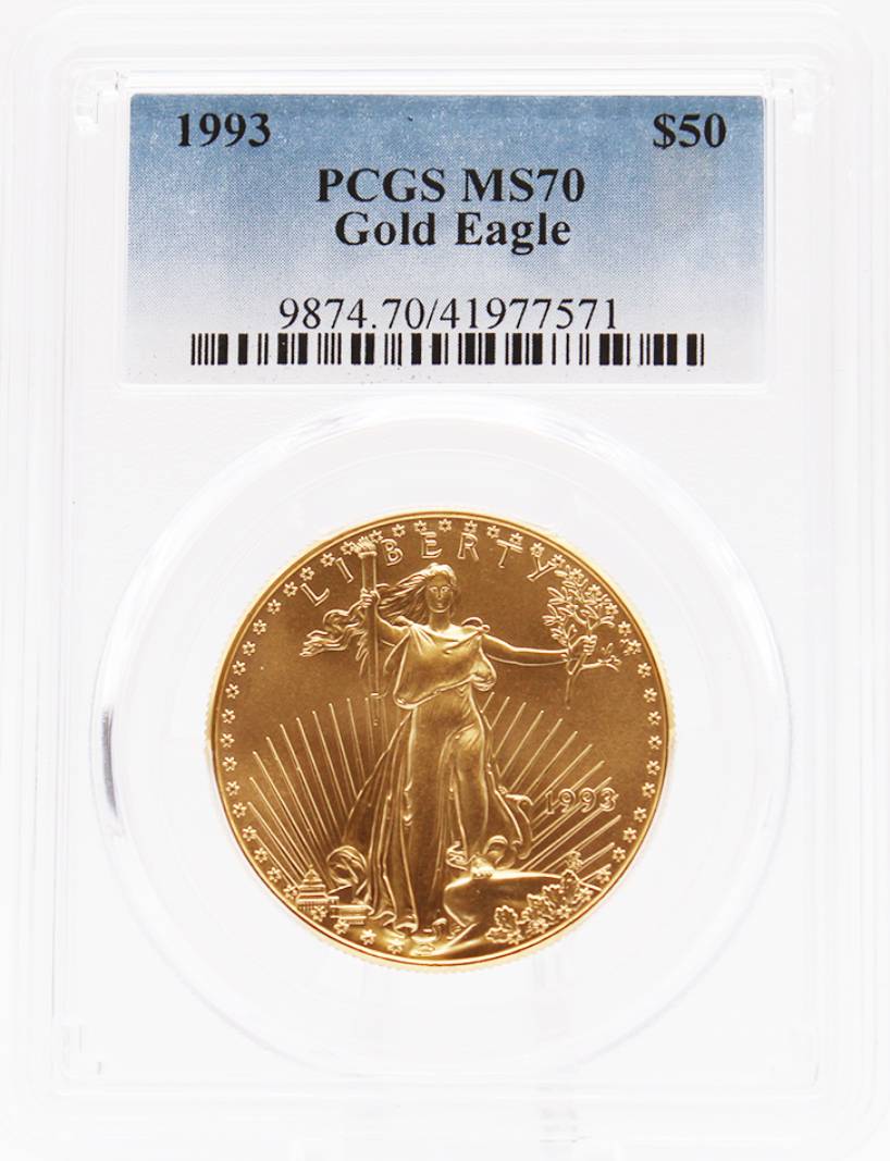 1993 PCGS MS70 $50 Gold American Eagle